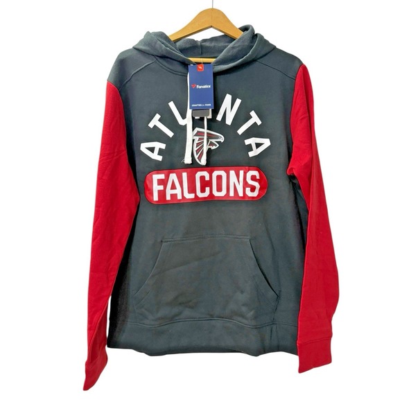 FANATICS OFFICIAL ATLANTA FALCONS NFL MENS "LARGE" NWT Jersey Sweatshirt Hoodie - Picture 1 of 12